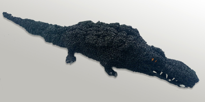 Krokou sculpture crocodile